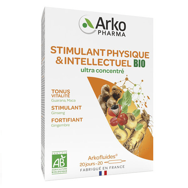Arkofluides Stimulant Physique Bio 20 ampoules