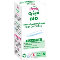 Love & Green Tampons Hipoalergeicos Revolution Super 14uds