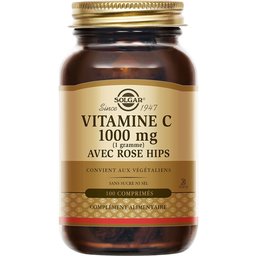 Vitamine C 1000mg avec Rose Hips - Défenses Immunitaires - 100 comprimés