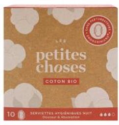 Serviettes Hygiéniques Nuit Coton Bio 10 Serviettes - Boîte 10 serviettes