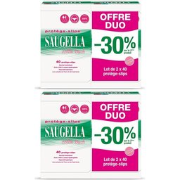 Cotton Touch - Protège-Slip Hypoallergénique & Doux - Tissu respirant et Fin pour Femmes - Propriétés Anti-Odeur - Peaux Sensibles - Pack de 40 X2
