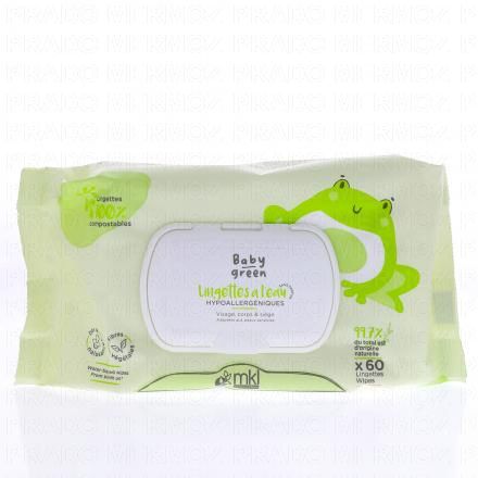 Baby Green - Lingettes à l'eau x60