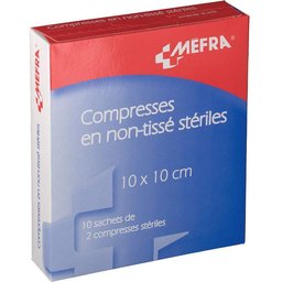 Mefraa Compresses Non-Tissé Stériles 10x10cm 2x10 Sachets