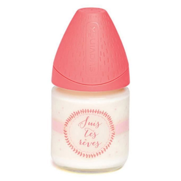 Biberon en Verre Meaningful Life Rose 120ml