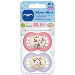 Original Night Tétine silicone rose 16 mois et +