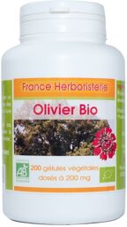 200 gélules OLIVIER BIO AB dosées à 200 mg.