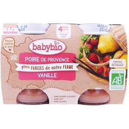 Poire Fraise Vanille 4M Bio 2x130g
