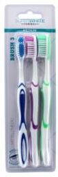 Brush Sw X 3 Médium Avec Gratte Langue - Blister 3 brosses à dents