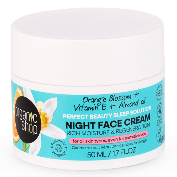 Crème de Nuit Hydratation à la Fleur d'Oranger 50ml