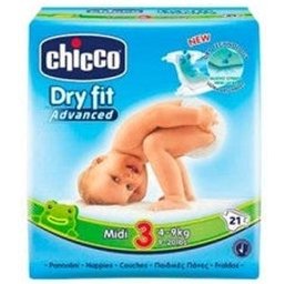 Dry Fit Midi Diapers 4-9 Kg 21uds 21uds