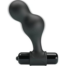Anal Plug Vibrateur en Silicone Noir 1ut