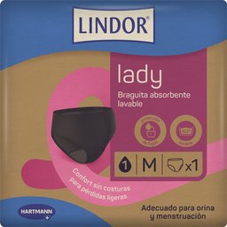 Lindor Lady Ropa Interior Lavable Menstruación y Pérdidas de Orina Talla M
