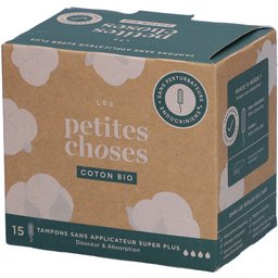 LES Petites Choses Tampons en coton bio sans applicateur Super Plus