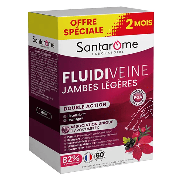 Santarome - Circulation - Jambes Légères Offre Spéciale 2 Mois - 60 comprimés