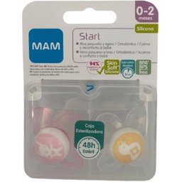 StartChupete De Silicona 0-2m 2u *