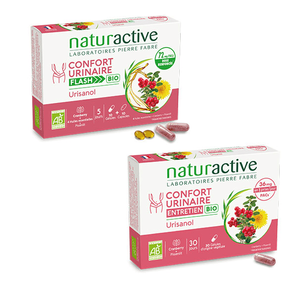 Pack Confort Urinaire:  1 cure Entretien + 1 cure Flash