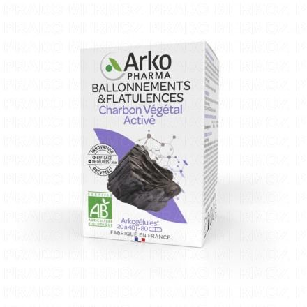 Arkogelules - Charbon Végétal Bio 80 gélules