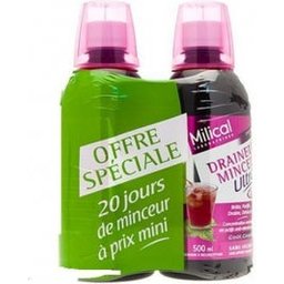 Milical Drainaligne Ultra goût Cassis Lot 2 Flacons 500 ml