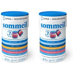 Gummies 7en1 UPSAxNourished Sommeil à base de mélatonine - Adulte - Complément Alimentaire Sans Sucres