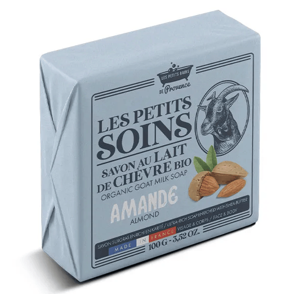 Les Petits Soins Savon au Lait de Chèvre Bio Amande 100g