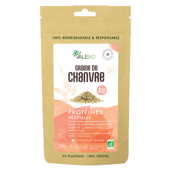 Graine de Chanvre Décortiquée Bio 200g