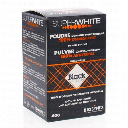 Poudre de blanchiment dentaire au charbon actif 40g