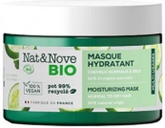 Nat&Nove; Bio NAT&NOVE; BIO Masque hydratant Certifié Bio cheveux normaux à secs 300ml - Pot 300