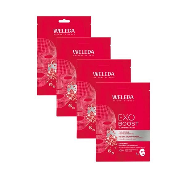 4 Masques EXO BOOST Glow - Weleda