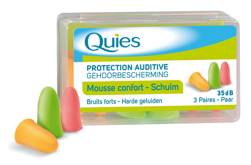 Protection Auditive Mousse Confort 3 Paires Fluo