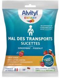 Mal des Transports Confort Digestif 10 Sucettes - Sachet 10 sucettes