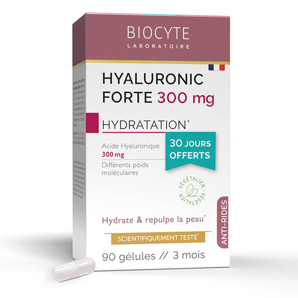 Pack Hyaluronic Forte Anti-âge Hydrate et Repulpe Peau 90 Gélules