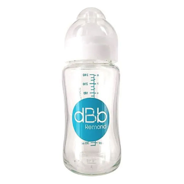 Biberon Silicone Large Ouverture +0m Blanc 240ml