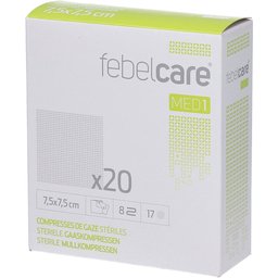 Febelcare® Med1 Compresses de gaze stériles 7,5 x 7,5 cm