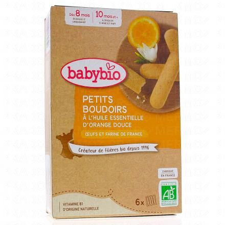Biscuits - Petits boudoirs à l'huile essentielle orange douce bio 120g Dès 10mois