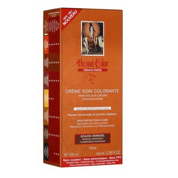 Henne Color Crème Soin Colorante Acajou Sensuel 100ml