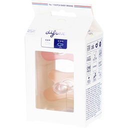 Sucettes Silicone 6-12M Natural Fit – Lot de 2 Tétines Durables – Rose-Pêche