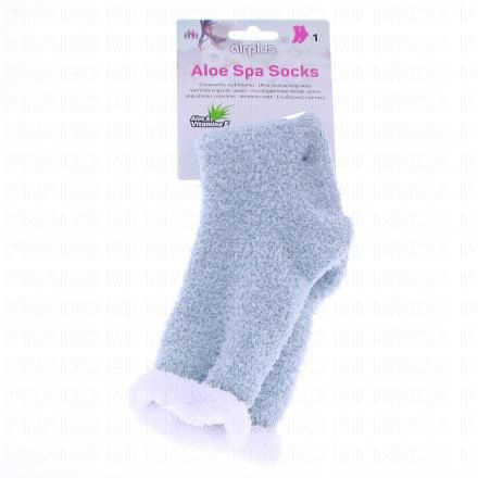 Femme - Chaussettes hydratantes à l'aloe vera 36 - 41 Bleues