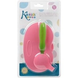 Double Bol Antidérapant avec Cuillère Rose Vert 1ut