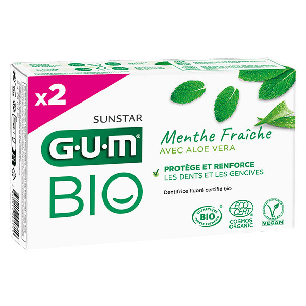 Dentifrice Fresh Mint Bio Lot de 2 x 75ml