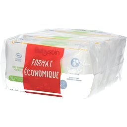 - Lingettes à l'eau Certifiees Cosmos Natural - Corps, visage, siège - Sans parfum - Sachet 60X4