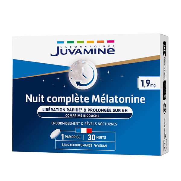 Nuit complète - Mélatonine libération prolongée, 30 comprimés