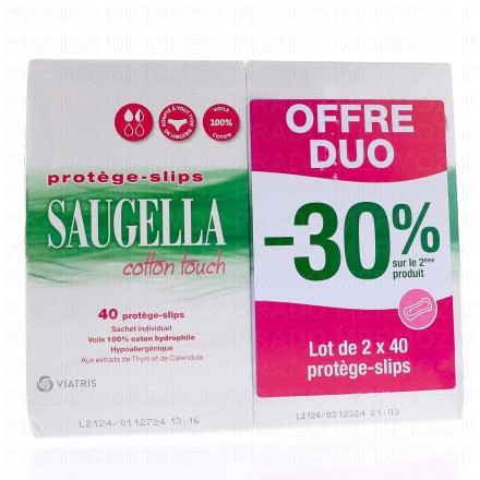 Cotton touch - Protège-slips coton touch lot de 2x40 unités
