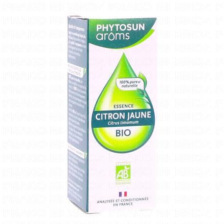 Essence de Citron Jaune Bio flacon pompe 10 ml