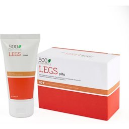 500Cosmetics Packs Legs Para Varices 60Caps+ Crema 75ml
