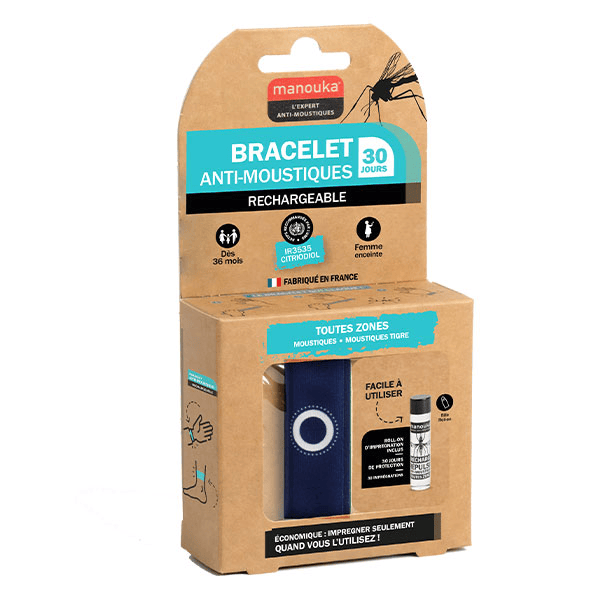 Bracelet Anti-moustiques Adulte - coloris marine