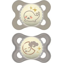 Mam Baby Pacifier Original Nuit Silicone +0M 2uds