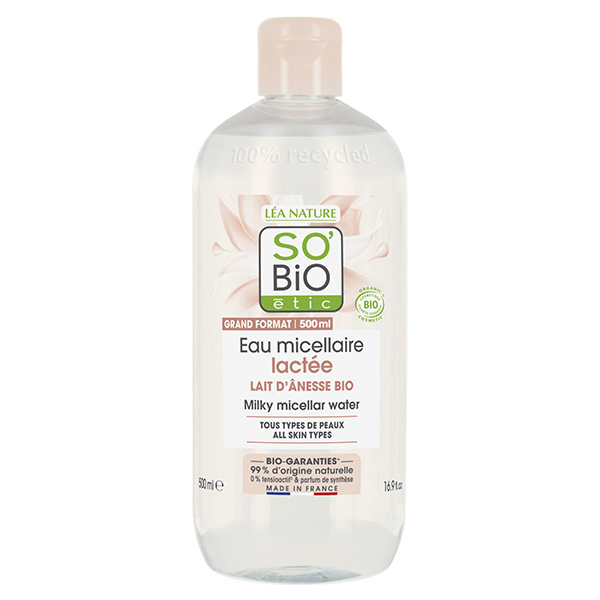 So'Bio Étic Mon Lait d'Ânesse Eau Micellaire Lactée Bio 500ml