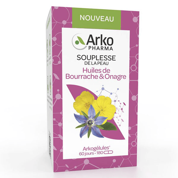 Arkogélules Huile d'Onagre & Bourrache 180 capsules