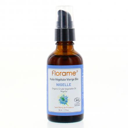 Huile végétale vierge bio nigelle flacon pompe 50ml
