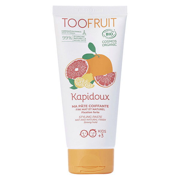 Enfant Cheveux Kapidoux Pâte Coiffante Pamplemousse Citron Bio 100g